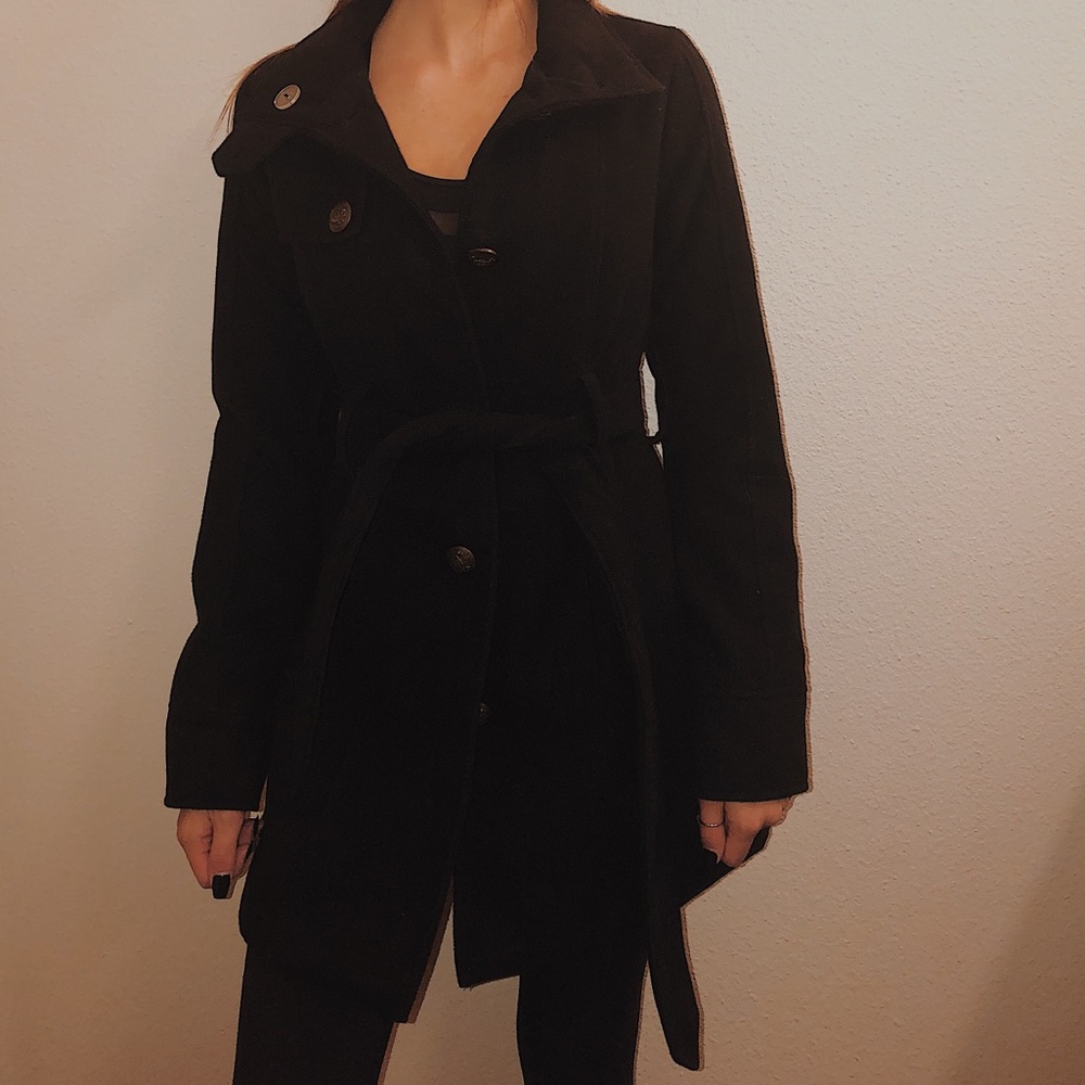Black pea coat